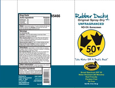 Label (Rubber Ducky 50 Spf 5oz Can Unfragranced 061622)